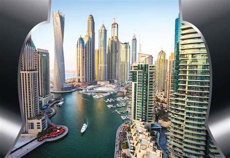 Dubai City Skyline Wall Paper Mural | Buy at EuroPosters