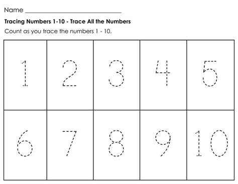 10 Best Number Tracing Printable Worksheets | Printable worksheets, Shape tracing worksheets ...