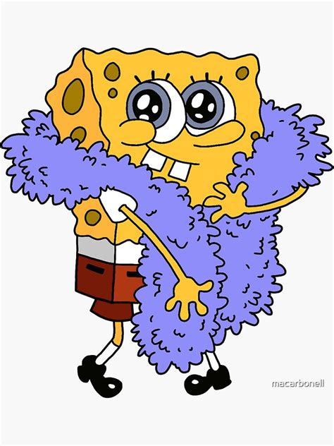 "Fancy Spongebob" Sticker for Sale by macarbonell | Redbubble