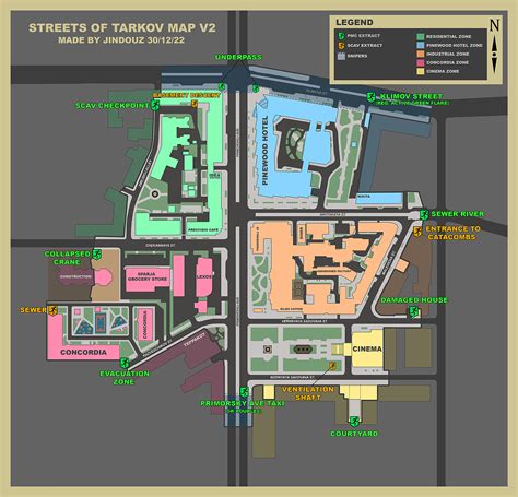 Streets of Tarkov map, PMC and SCAV extracts. How to exit the Streets — Escorenews