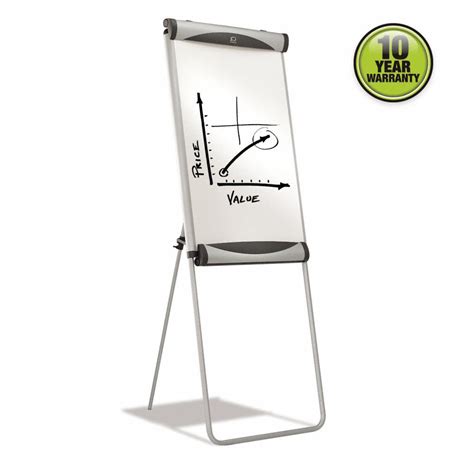 QUARTET Dry Erase Board: Easel Mounted, 39 in Dry Erase Ht, 27 in Dry ...