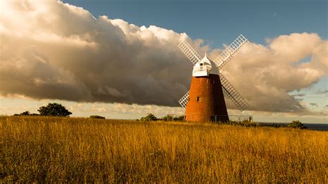 Fondos de Pantalla 1920x1080 Inglaterra Otoño Campos Halnaker Windmill ...