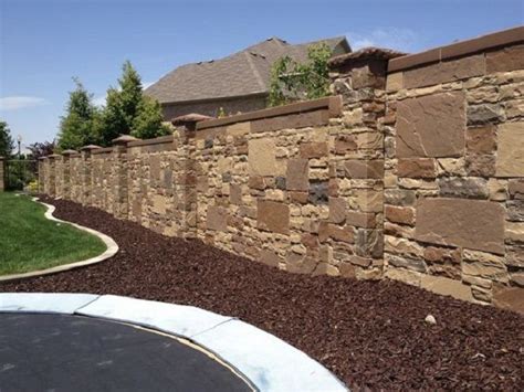 15 Marvelous Ideas To Decorate Stone Fence In The Backyard | Backyard fences, Fence design ...