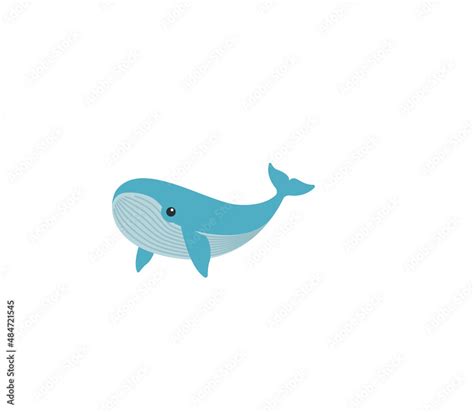 Whale vector isolated icon. Emoji illustration. Whale vector emoticon ...