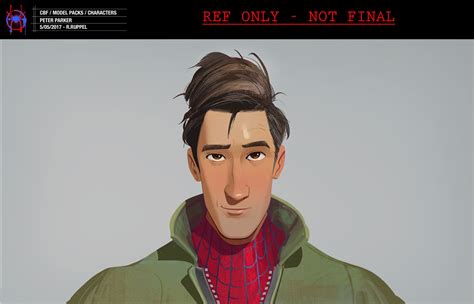 look dev on Peter Parker. treating the skin and hair as graphic elements for a CG film took some ...