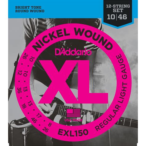 D'Addario EXL150 Regular Light XL Nickel Wound Electric EXL150