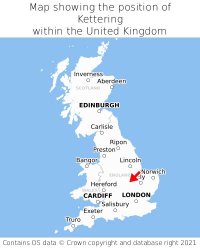 Where is Kettering? Kettering on a map