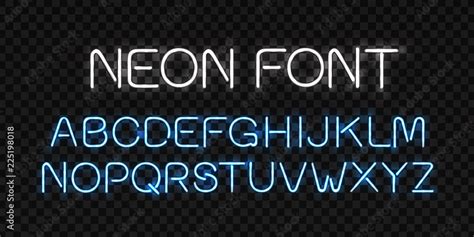 Vector realistic isolated neon sign of alphabet font letters for ...