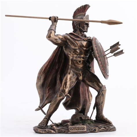 Buy Veronese Design 8.5" Tall King Leonidas Greek Warrior of Sparta Cold Cast Bronzed Resin ...