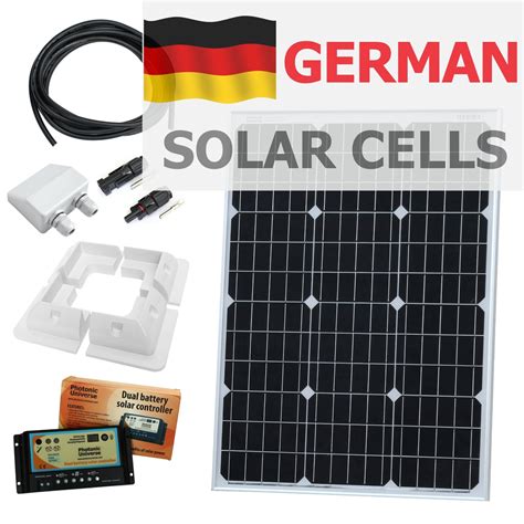 Buy 60W 12V Photonic Universe dual battery solar charging kit made of German solar cells, with ...