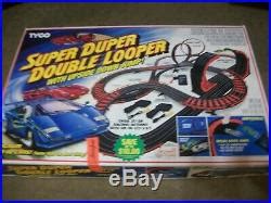 Car Track Set | TYCO SUPER DUPER DOUBLE LOOPER RACE TRACK with 440-X2 LAMBORGHI SLOT CAR COMPLETE