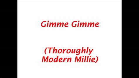 Gimme Gimme from Thoroughly Modern Millie - YouTube