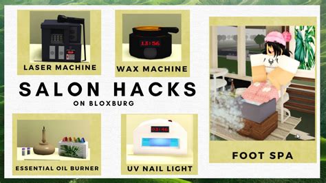 BLOXBURG SALON & SPA Building HACKS / ideas PART 2 - YouTube