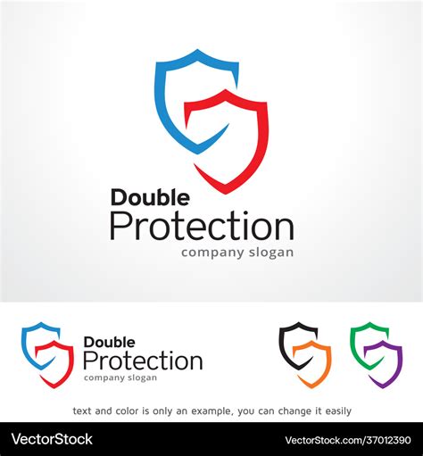 Protection logo template design Royalty Free Vector Image