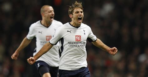 David Bentley celebrates scoring for Tottenham against Arsenal in October 2008. - Planet Football