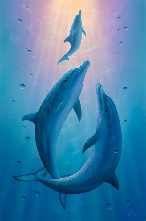 Dolphin Dreams a Painting by David Miller | Dolphin painting, Dolphin art, Dolphin photos