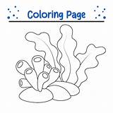 Premium Vector  Coral reef coloring Page Sea book sketch template