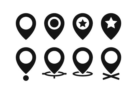 Premium Vector | Set of map pointer icons location pin symbol navigation signs