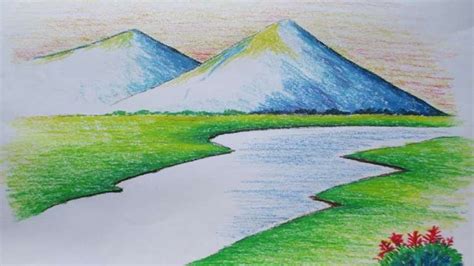 17+ Mountain Landscape Drawing Easy - Scenery Drawing ...