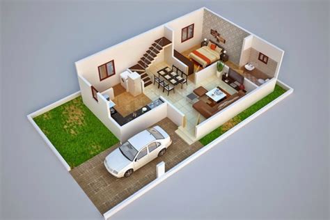 3D Duplex Home Plan Ideas Everyone Will Like | Acha Homes