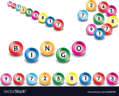 Set of bingo balls Royalty Free Vector Image - VectorStock