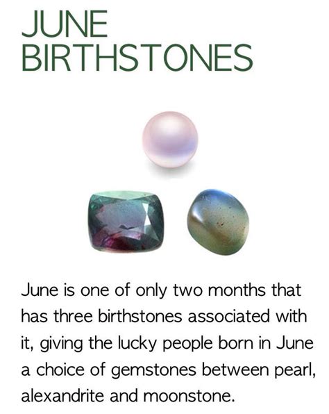 June birthstones (moonstone, alexandrite, pearl) | June birth stone, Crystal healing chart ...