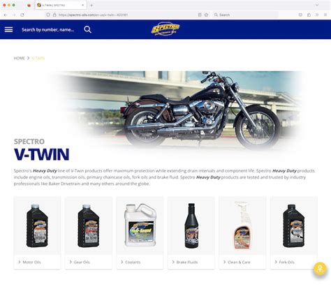 Spectro Performance Oils Launches New Website | V-Twin Visionary