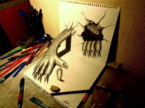 33 increibles dibujos pintados a mano que parecen reales | 3d pencil art, 3d pencil drawings ...