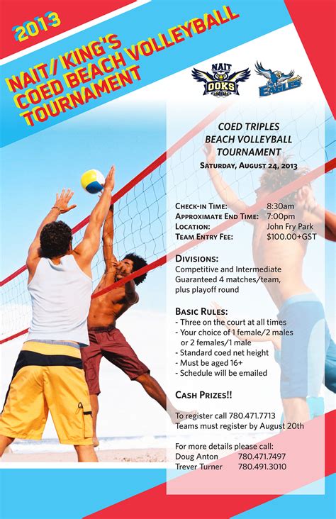 Poster: 2013 Coed Beach Volleyball Tournament on Behance