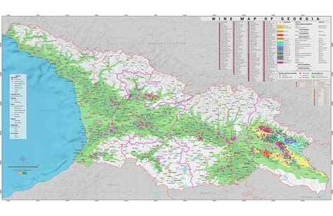 Wine Map of Georgia - Geoland.ge