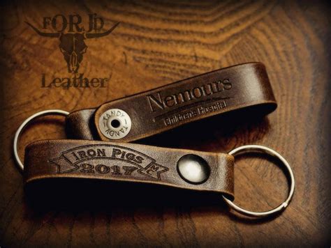 Personalized Leather Keychain, Leather Keychain, Key Chain, Engraved Key Chain