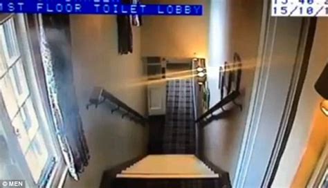 Ghost is spotted on CCTV outside women’s toilets in White Lion pub, Yateley | Daily Mail Online