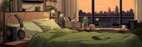 Premium AI Image | Cozy bedroom with lofi aesthetic Generative AI