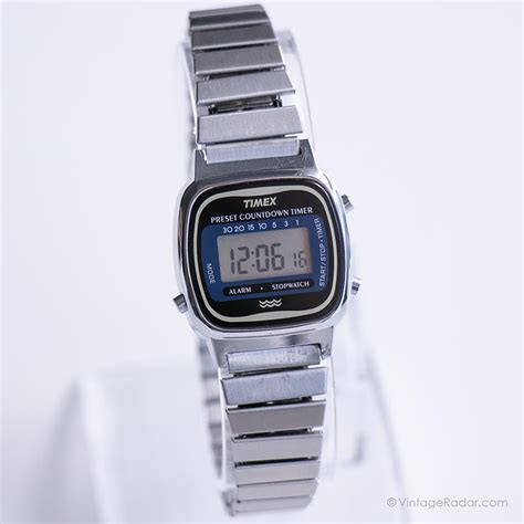 Vintage Digital Timex Watch for Ladies | Stainless Steel Wristwatch ...