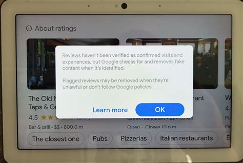 Google Home Hub Display Reviews Disclaimer