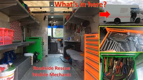 Mobile mechanic setup. Shop in UPS truck Extensive tour, Roadside Rescue. - YouTube