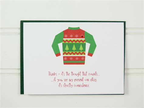 Christmas Thank You Card Funny Card Holiday Thank You Card - Etsy