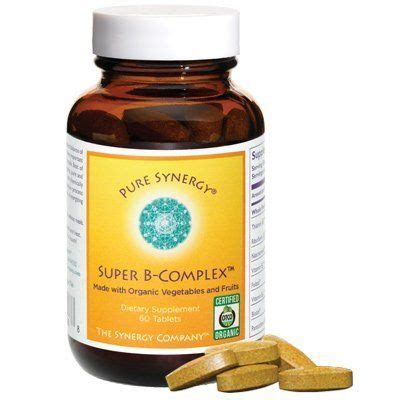 PURE SYNERGY Super B-Complex | 60 Tablets | Made with Organic Ingredients | Non-GMO | Made with ...