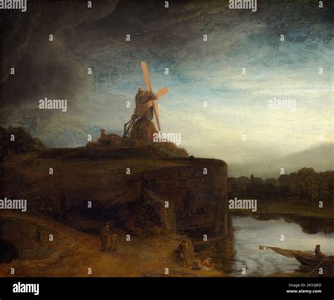 The Mill, 1648, Painting by Rembrandt Stock Photo - Alamy