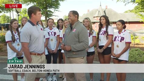 Zip Trip Belton: Belton-Honea Path High School Softball Coach Jarad Jennings and players