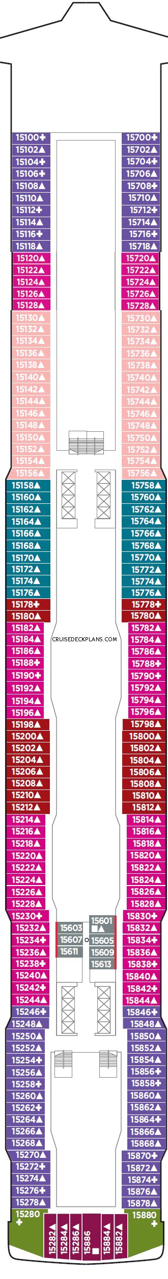 Norwegian Escape Deck 15 Deck Plan Tour