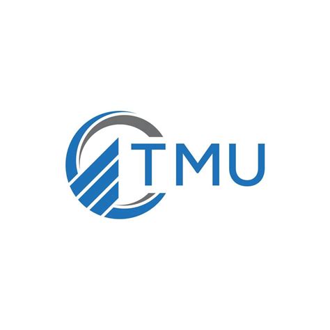 TMU Flat accounting logo design on white background. TMU creative initials Growth graph letter ...