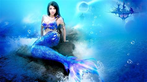 MERMAIDS AND MERMEN | Blue Mermaid - Mermaids Wallpaper (34153256 ...