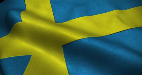 sweden waving Flag seamless loop animation. 4K Resolution 9852477 Stock ...