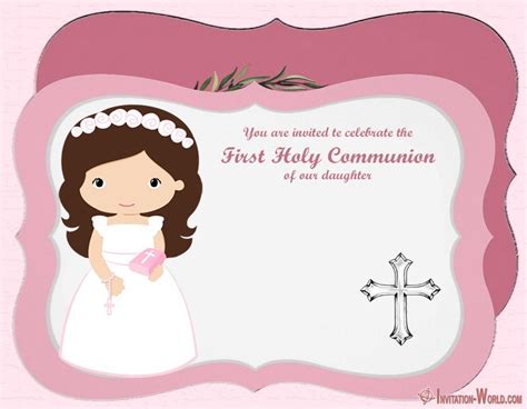 First Communion Invitation Cards - Invitation World