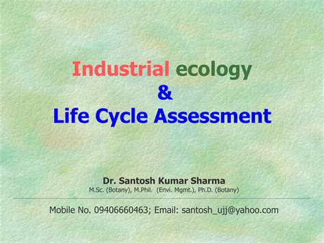 (PDF) Industrial ecology Life Cycle Assessment - EPCO · Defining ...