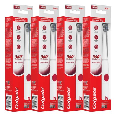 4-Pack Colgate 360 Advanced Whitening Electric Toothbrush - DealWiki