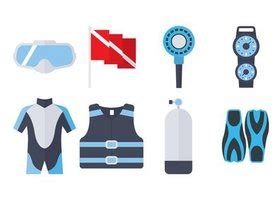 Free Scuba Gear Collection Vectors