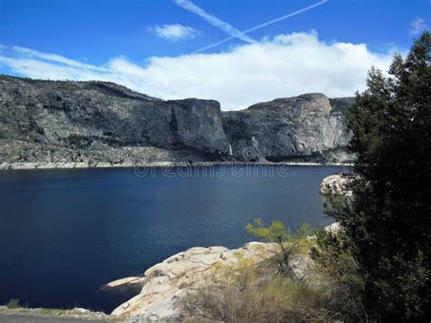 Hetch Hetchy Waterfall stock photo. Image of clouds - 241907636