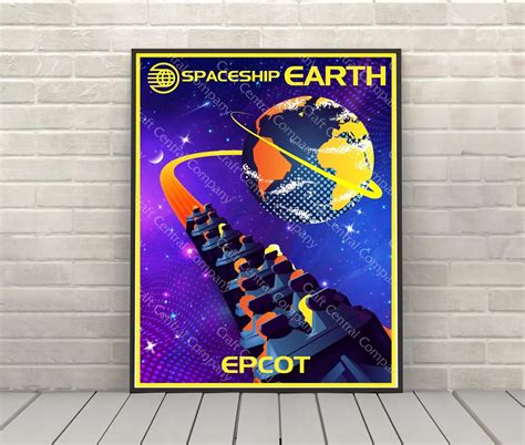 Spaceship Earth Poster Epcot Disney Attraction Poster